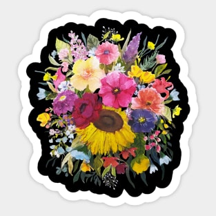 Colorful Flowers Sticker